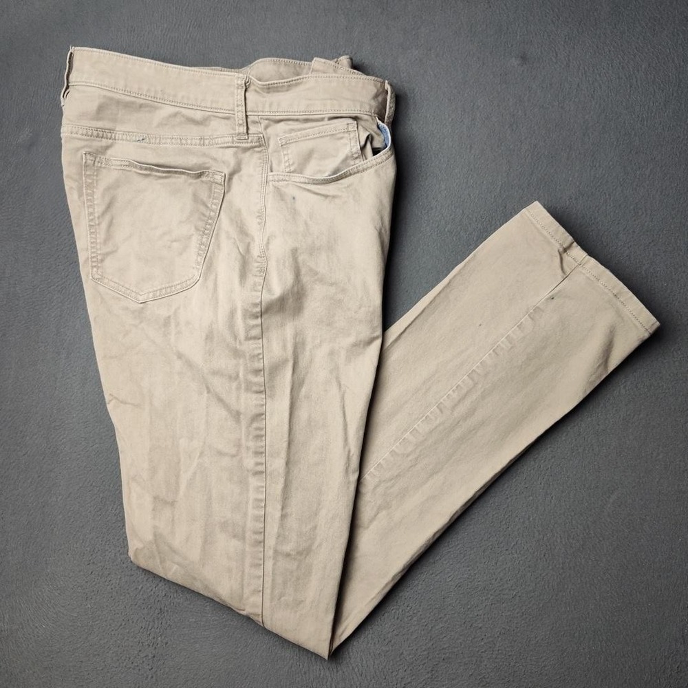 Flint and Tinder Pants Mens 34x34 Khaki Beige Athletic Tapered Fit Casual Stain